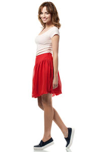 Red Polka Dotted Cute Mini Skirt