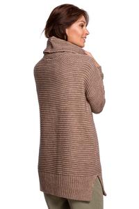 Women's Oversize Turtleneck Sweater - Cappuccino