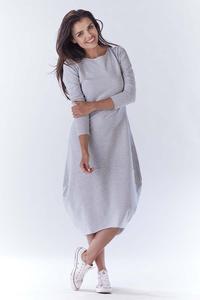 Light Gray Long Sporty Bauble Dress