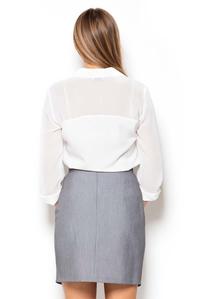 Grey Mini Pencil Skirt with Pockets