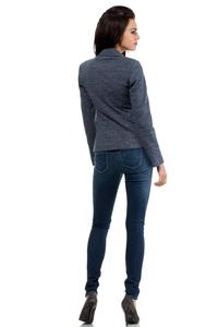 Dark Blue Slim Waist Classic Ladies Blazer