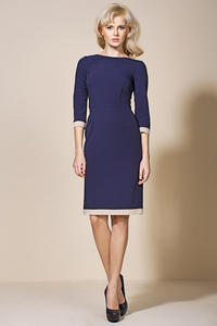 navy blue corporate dress