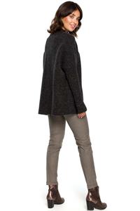 Dark Grey Simple Fall Sweater