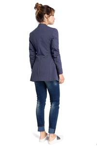 Blue Casual No Buttons Blazer