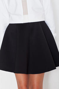 Black Light Pleates High Waist Mini Skirt