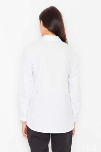 White&Red Classic Collar Long Sleeves Shirt
