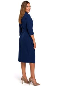 Nevy Blue Fitted Envelope Dress Fied on the Side