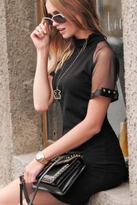 Black Loose Dress with sequins
