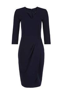 Dark Blue Classic Office Style Dress