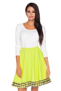 flared frill skirt mini yellow