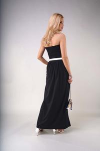 Black Maxi Dress with Open Shoulders