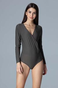 Olive Green Wrap Front Body Suit