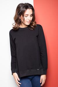 Black Long Sleeves Cut Sides Jumper