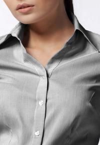 Black Striped Work Shirt for Women