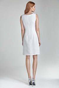 Ecru Simple Sleeveless Dress