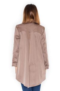 Beige Loose Lapels Light Spring Coat