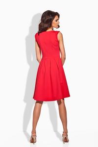 Red Dipped Hem Coctail Dress