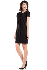 Black Simple Style Short Sleeves Dress