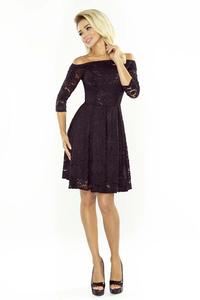 Black Lace Off-shoulders Evening Dress