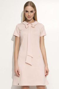 Pink Dress with Collar&Bow