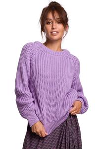 Classic Sweater with Neckline - Lavender