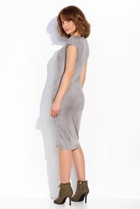 Light Grey Bodycon Short Sleeves Midi Dress