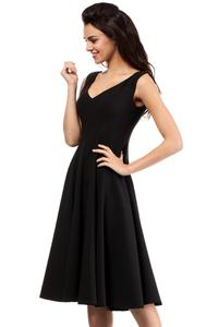 Black Sleeveless  Elegant Flared Coctail Dress