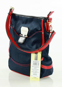 Dark Blue Casual Hand/Shoulder Bag with Contrasting Details