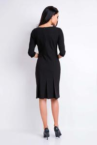 Black Midi Dress Awama 1/2 Sleeves