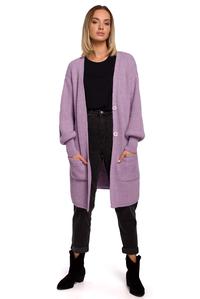 Long Cardigan with Pockets (Lavender)