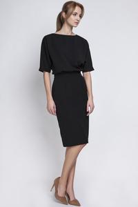 Black Elegant Pencil Skirt 1/2 Sleeves Dress