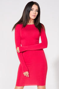 Red Bodycon Open Back Dress