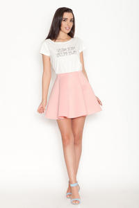 Pink Light Pleates High Waist Mini Skirt
