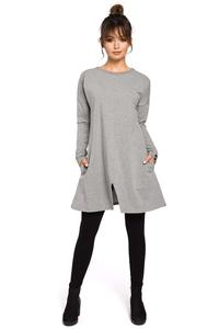 Grey Flared Casual Tunic