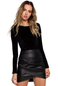 Black Plush Body Blouse