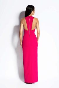 Fuchsia Elegant Maxi Evening Dress with Long Slit