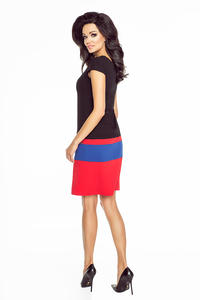 Black&Red Simple Striped Coctail Dress