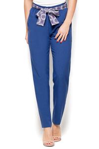 Blue Cigarette Pants with a Bow