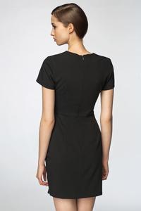 Black Asymetrical Frill Mini Dress
