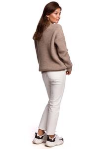 Oversize extended cut sweater - Cappuccino