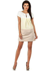 Pale Yellow Mint Modesty Casual Mini Dress
