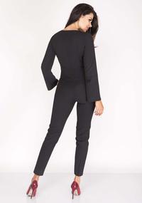 Black Elegant Jumpsuit with Collar