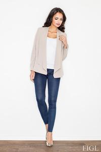 Beige Office Style Loose Lapels Blazer