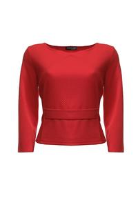 Red Elegant Short Blouse