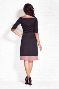 Black Shift Dress with Contrast Edges