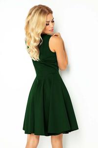 Green Elegant Dress Flared on Wide Straps