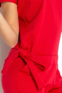 Red Open Back Elegant Ladies Jumpsuit