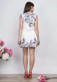 Floral Mini Dress with Side Pocets
