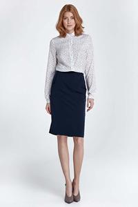 Meadow Pattern Long Sleeved Shirt with Round Collar