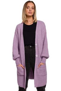 Long Cardigan with Pockets (Lavender)